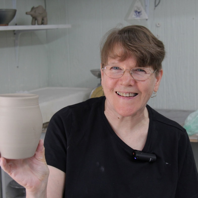 Nan Rothwell is a functional potter,  ceramic artist, and teacher at TeachinArt online school of art.
