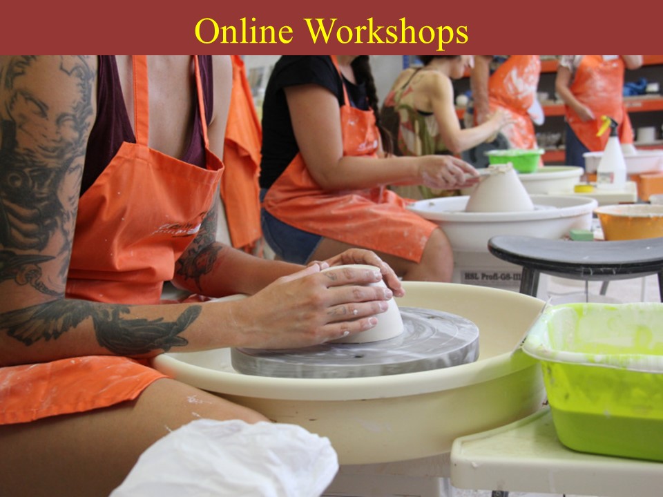 Online ceramic classes bring art education into your own studio. Throwing and handbuilding virtual workshops from top art teachers.